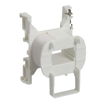Schneider Electric spole LXD1, hvid plastkonstruktion med viklet kobbertråd, beregnet til 600VAC og LC1D09-38 kontaktorer.