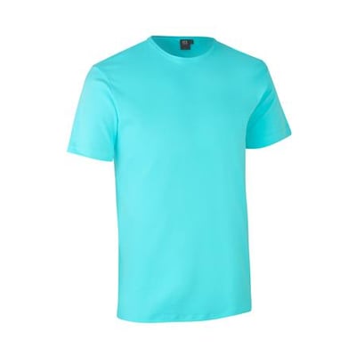 ID Identity kortærmet interlock T-shirt i mintgrøn. Fremstillet i blød antipillingkvalitet med rund hals og smal halsrib, størrelse L.