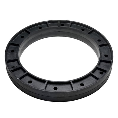 Ulefos plan topring i sort plast med rund form og åbent centrum, Ø600 x 100 mm, BDT. 4.