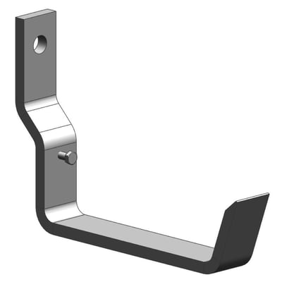 Legrand P31 75-G galvaniseret indvendigt vægophæng til kabelbakker, vist med en bolt og monteringshul.