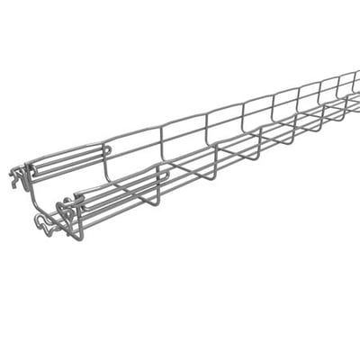 Detaljeret vinkel af Legrand gitterbakke FC, der viser den robuste konstruktion og samlingsmekanismen.