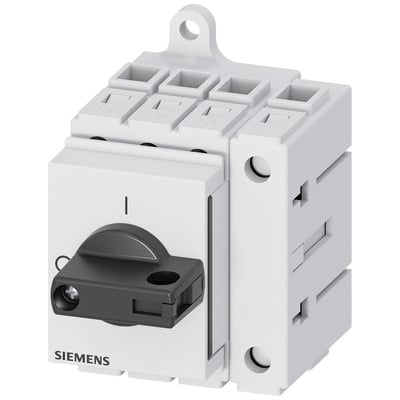 Siemens 3LD3 lastafbryder, 16A, hovedafbryder 3-polet + N med drejeknap og markeringer.