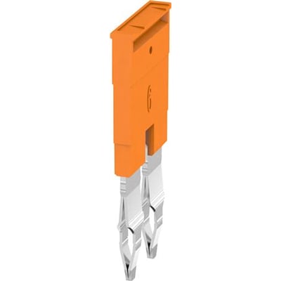 Weidmüller Laske ZQV 6N/2, en orange 2-polet laske med PUSH IN teknologi til 6mm² ledninger.