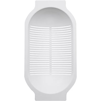 Ifö Concert stor skyllekurv SS i hvid plast, designet til Ifö Concert serien for optimal organisering.