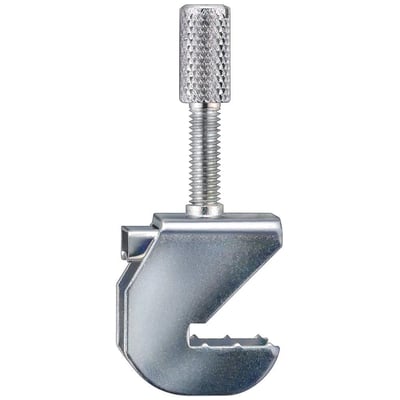 Siemens skærmklemme i metal med snap-on tilslutning og justeringsskrue til 3-8mm kabler.