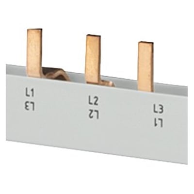 Siemens stiftsamleskinne SENTRON 5ST3 til 16mm² med berøringssikker stik til fejlstrømsenheder og afbrydere.