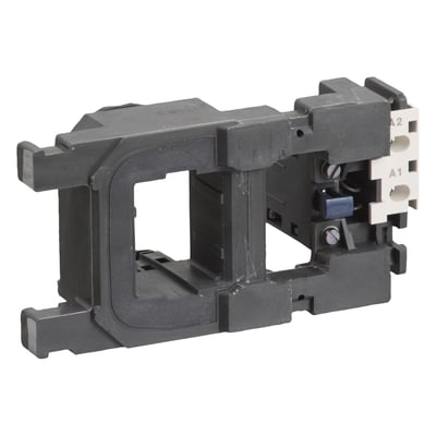 Schneider Electric LX1FH5002 spole til LC1F kontaktorer, 500VAC, fremstillet af sort plast med A1 og A2 terminaler.