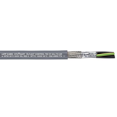 Lapp Olflex Control TM CY kabel med 5G4 12/5C dimension, vist med tekst og afskærmet ende.