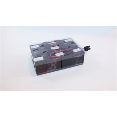 Eaton Easy Battery+ EB002SP batteripakke til UPS, 72 V med 12 batterier på 6 V / 9 Ah, set skråt ovenfra.
