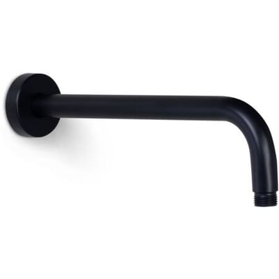 30 cm lang brusearm i mat sort med 1/2" tilslutning til montering af en hovedbruser på badeværelset.