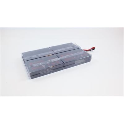 Eaton Easy Battery+ EB011SP batteripakke på 24 V med fire batterier samlet i en flad pakke og tilslutningskabel.