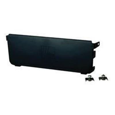 CommScope Fiberguide endestykke kit i sort, størrelse 12x4" (300x100mm), med to monteringsklips.