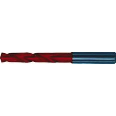 Gühring HM-bor SL5511 med indvendig køling, 2,5 mm og 5xD, set fra siden med rød skærende del og mørkt skaft.