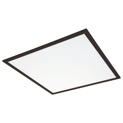 SG Armaturen Sense Pro LED-panel i sort aluminium med dimensionerne 600x600 mm og en bred, hvid lysflade.