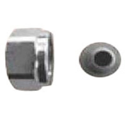 Eurorad omløber i kobber til 15 mm kobberrør og 3/4" gevind, vist fra siden og som frontprofil.