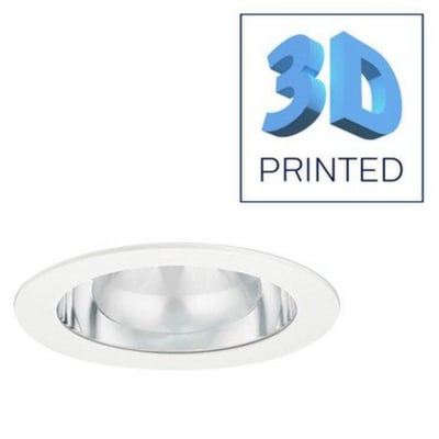 Philips GreenSpace Downlight DN460B, en hvid 3D-printet indbygningsspot med et neutralt hvidt lys på 4000K og 1100 lumen.