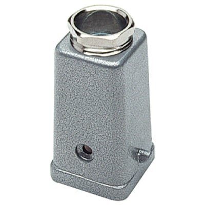 Procon multistik stikhus A3/A4 i pulverlakeret aluminium med lige M20 forskruning på hvid baggrund.