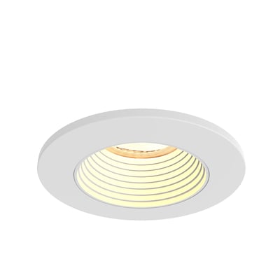 Ansell Lighting frontring og indsats til Prism Pro AntiGlare downlight, hvid, 88mm diameter, med anti-glare riller.