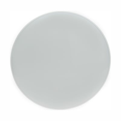 SpectrumLED Nymphea Black & White Rings loftlampe med rund, hvid lysflade og diskret hvid kant set forfra.