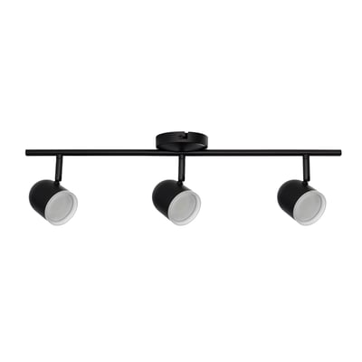 Nielsen Light Spot Hall, en sort loftlampe i metal med tre justerbare spots på 600mm længde.