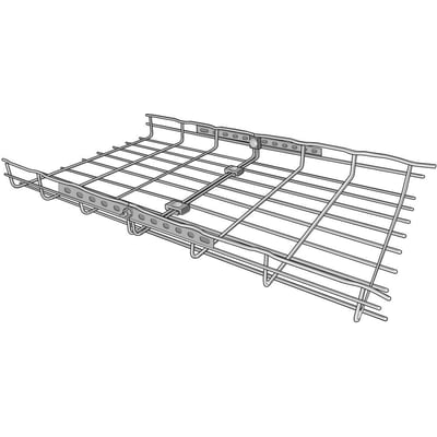 Detalje af Legrand forlængerlaske ED 275-E, 275 mm, el-galvaniseret stål, med synlige monteringshuller og spændebeslag.
