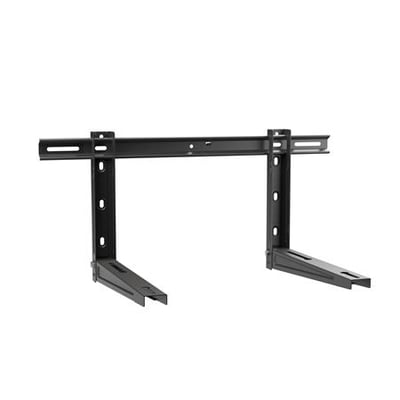 Robust sort vægophæng i pulverlakeret metalplade med en bæreevne på 160 kg og dimensioner 465 mm dybde.