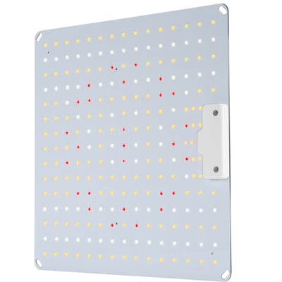 100 W LED-vækstlampe med fuldt spektrum, IR og UV, vist skråt forfra med rækker af lysdioder.