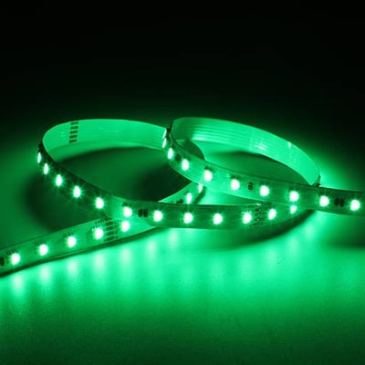 Ansell Lighting U-Cell LED strip i grøn lysfarve, en fleksibel 20 meter lang lysslange med synlige LED'er og klippepunkter.