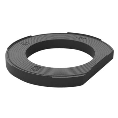 VOTEC topring med fals, 315x50mm, fremstillet af sort genbrugsplast og godkendt til belastningsklasse D400.