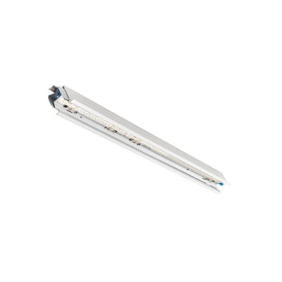 SG Armaturen Lineal Recessed 840, hvid lampe med synlige LED-dioder og monteringsbeslag, isoleret på hvid baggrund.