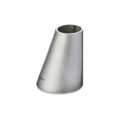 Excentrisk reduktion i rustfrit stål med dimensionerne 76,1x60,3x2,0 mm, overholder EN 10253-3/4 standarden.