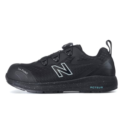 New Balance Logic ESD sikkerhedssko i sort med BOA Fit System og hvidt N-logo, str. 40.5.