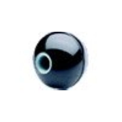 Sort kuglegreb 50XM12 med en poleret overflade og en indvendig gevindåbning, vist på en hvid baggrund.