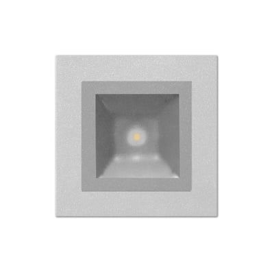 Gråt firkantet Mimik 10 Ceiling Tech LED loftarmatur med 10W effekt og 3000K varm hvid lysfarve.