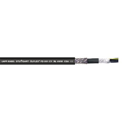 Lapp Olflex FD 891 CY kabel med 3G2,5 ledere, vist med skærm og ydre kappe på hvid baggrund.