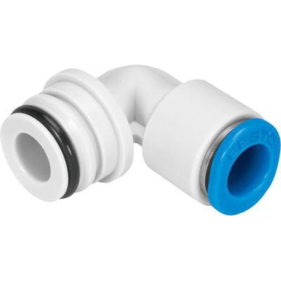 Festo mini patron QSPLKG14-6 med 3,3 mm nominel størrelse og O-ring tætning, med blå indsatser.