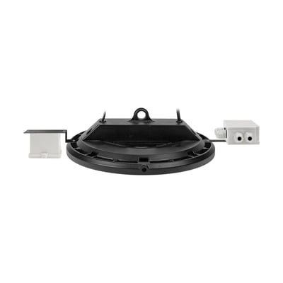SpectrumLED 12 V DC-controller til LED med 0,5 W og 2 mA, vist som en sort rund enhed med kabler og hvide tilslutningsdele.