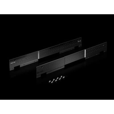 Rittal VX IT dybdeskinneprofil, 19", B600 D1000 i sort stålplade med monteringsskruer, fremstår solid og præcis.