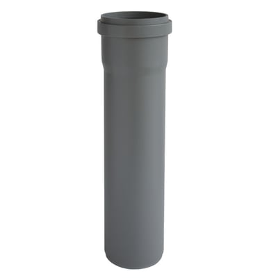 Glynwed ht-pp afløbsrør i grå polypropylen med muffe til spildevand, dimension Ø110 x 1500 mm.