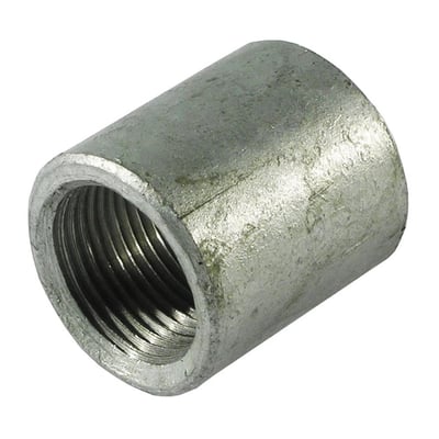 Galvaniseret smedet muffe 2'' med indvendigt gevind i begge ender, fremstillet i henhold til EN 10241 / DIN 2986 standarden.