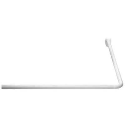 Hvid Solar Plus universal bruseforhængsstang med Ø25 mm diameter, lavet af aluminium og plast, hvid.