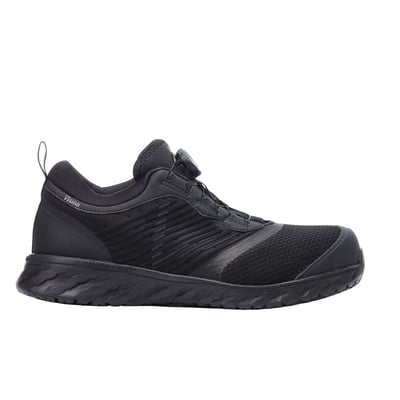 Vismo sikkerhedssko model EB17B i sort str. 44 med åndbar Airmesh overdel og Boa Fit System.