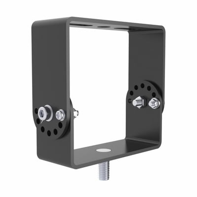 Sort U-formet monteringsbøjle med sidebolte og gevindtap til SpectrumLED 190 W LED high bay.