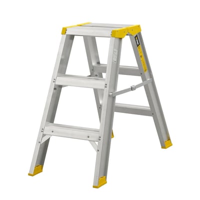 W.steps smalle arbejdsbuk 55TP med 3 trin, fuldt udfoldet på hvid baggrund, med synlig logo på siden.