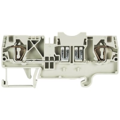 Wieland WKFN 4FSI grå sikringsklemme med fjeder tilslutning og 4mm² nominelt kvadrat, bredde 6mm.