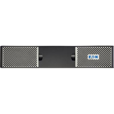 Eaton 9PX eksternt batterimodul på 72 V i sort Rack/Tower-format med perforerede frontfelter, set forfra.