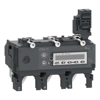 Schneider Electric MicroLogic 6.3 E relæ til 630A ComPacT NSX maksimalafbryder med justerbar beskyttelse og display.