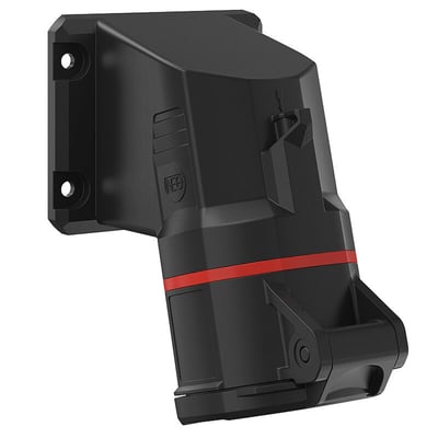 Walther-Werke CEE udtag NEO til indbygning, vinklet, 16A, 5P, 6H, rød, 400V, med flange og IP54 beskyttelse.