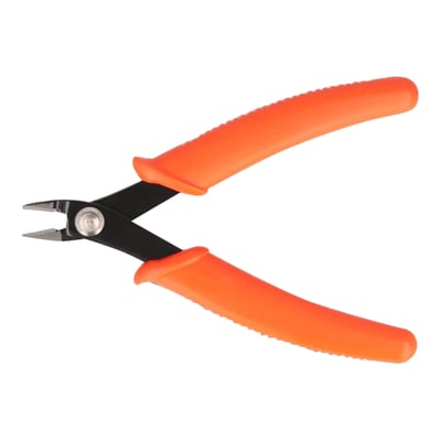 DeLock bidetang på 12,7 cm med orange håndtag, ideel til præcisionsarbejde i elektronik og finmekanik.