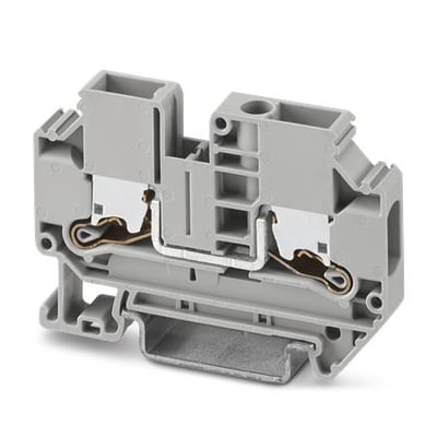 Phoenix Contact XTV 6 samlemuffe i grå plast med synlige metaldele til ledningsføring, vist på hvid baggrund.
